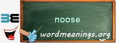 WordMeaning blackboard for noose